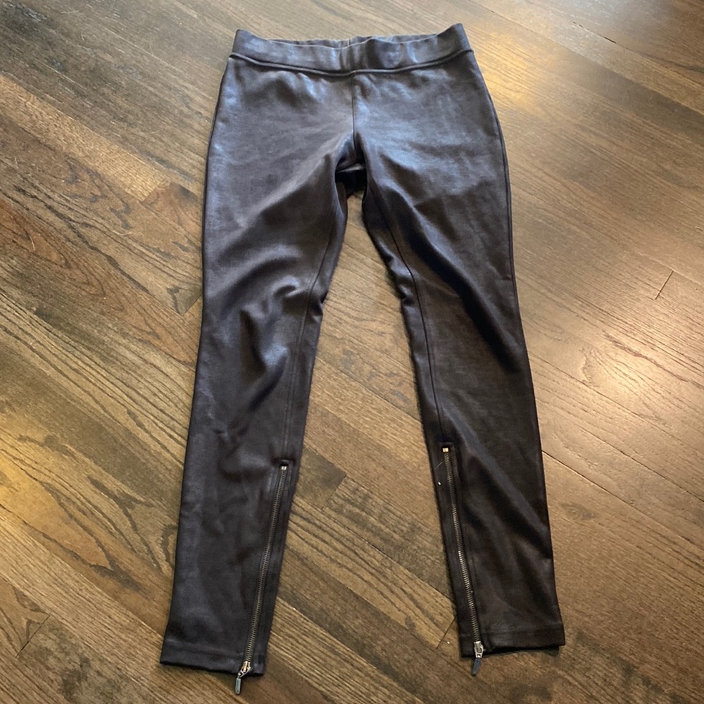 Free People Faux Leather Leggings Black Small S EUC